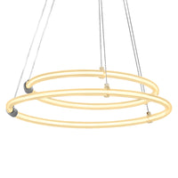 LEDVANCE Decor Aura, 2-flammige Pendelleuchte aus geschwungenem Polycarbonat mit LED und Filament-Design, 21W, 2400 lm, 3000 K, 830 warmweiß, Click dimmbar, dunkelgrau, Kunststoff (PC), 498 mm, IP20