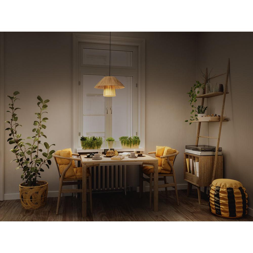 Qazqa Rob Hängelampe – Orientalische Pendelleuchte Aus Stoff, Braun, 35 Cm, Dimmbar