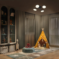 OSRAM DECOR Spot Moon Deckenleuchte schwarz, 4 Spots Cross, 21W