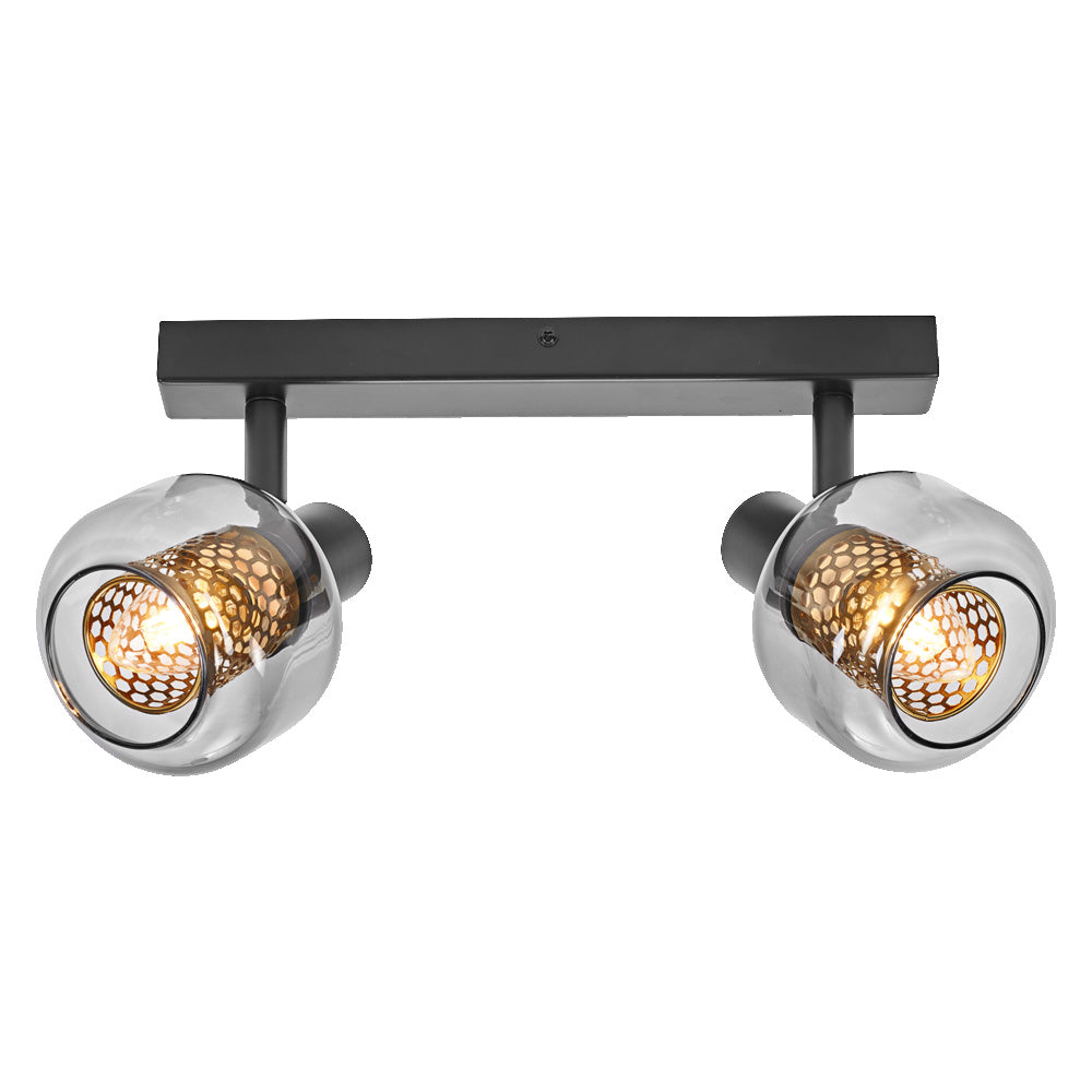 OSRAM DECOR Spot Firefly Deckenleuchte, OSRAM Lampe inklusive, schwarz, 2 x 2.8W, E14