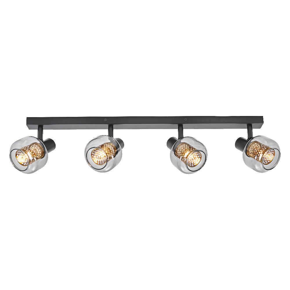 OSRAM DECOR Spot Firefly Deckenleuchte, OSRAM Lampe inklusive, schwarz, 4 x 2.8W, E14