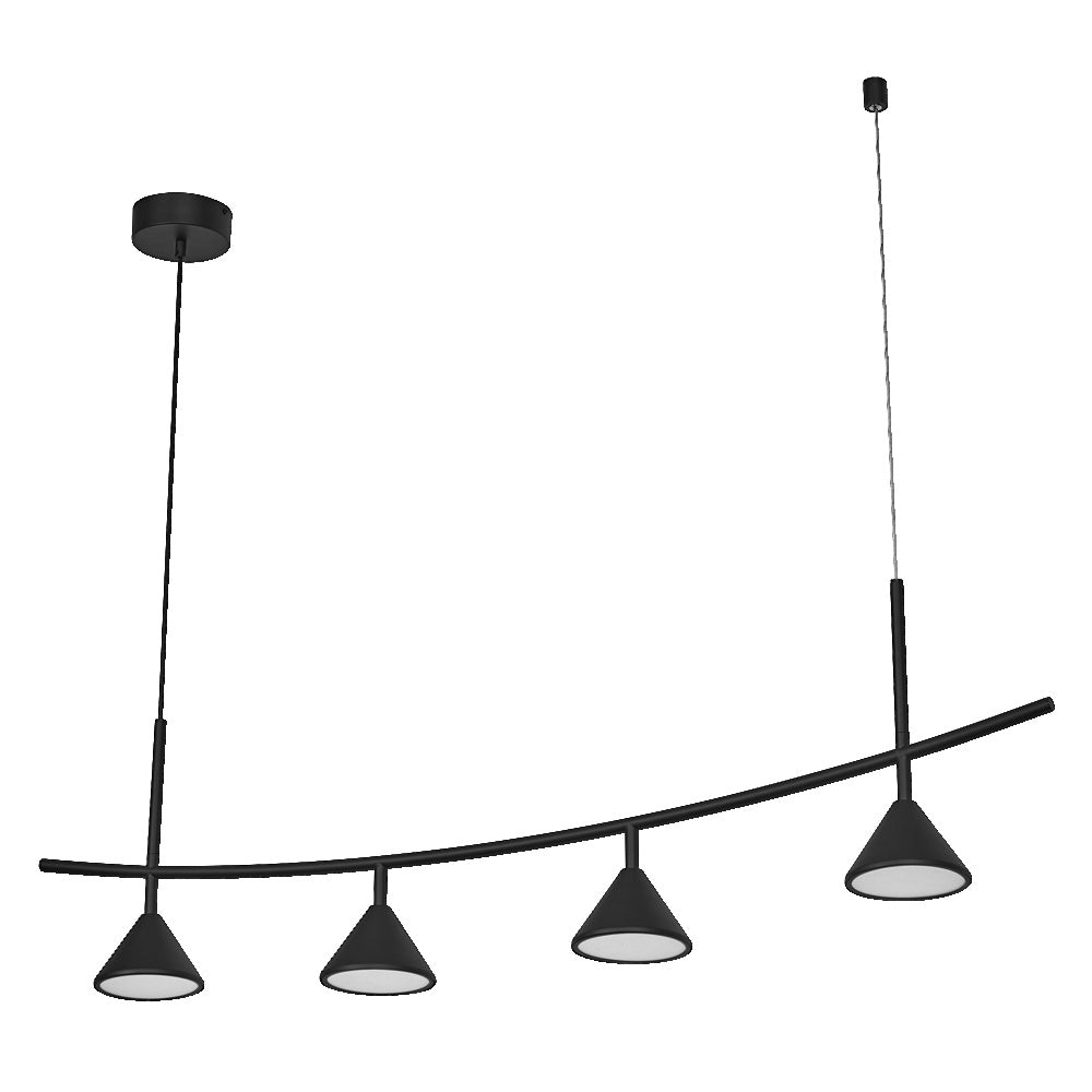 Decor Fuji Pendant Linear 4er Pendelleuchte  16W 930 Black