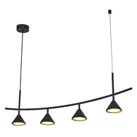 OSRAM DECOR Fuji Pendant Linear 4er Pendelleuchte  16W 930 Black