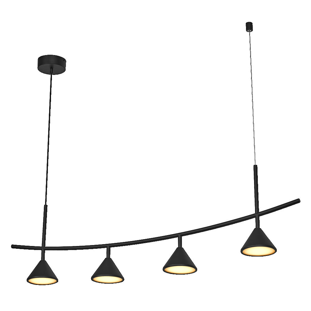 OSRAM DECOR Fuji Pendant Linear 4er Pendelleuchte  16W 930 Black