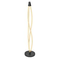 LEDVANCE Swirl Floor Stehleuchte aus geschwungenem Polycarbonat mit LED und Filament-Design, 22 W, 2400 lm, 3000 K, 830 warmweiß, dimmbar, dunkelgrau, 260 mm, IP20