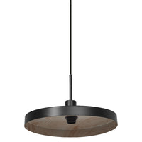 Decor Plate Pendant E27 Pendelleuchte Black Wood Decor