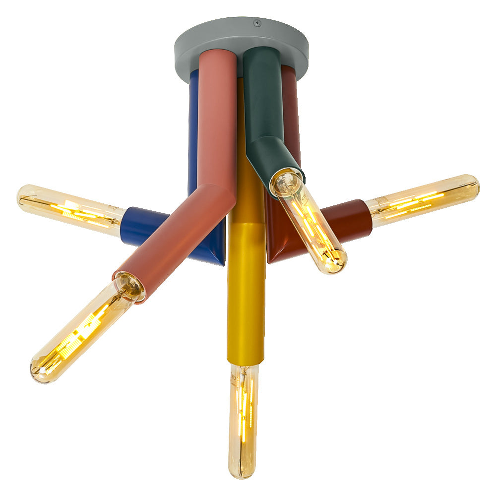 OSRAM DECOR Straw Deckenleuchte, 5-flammig, E27, Multicolor