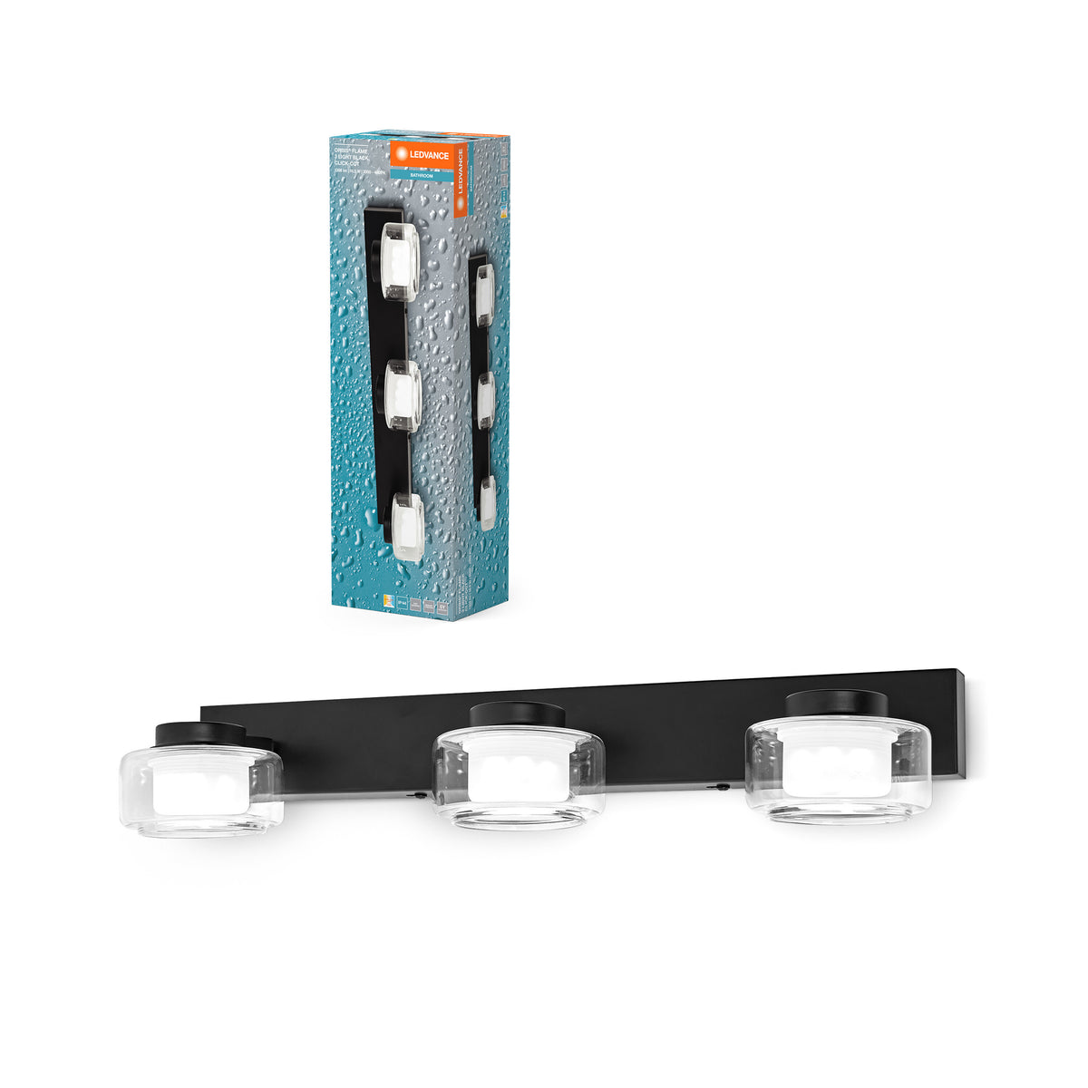 LEDVANCE ORBIS Applique Miroir/Salle De Bain 12W LED – 1200 Lm, Dimmable, 3000K/4000K Sélectionnable, IP44, Ø60 Cm