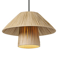 OSRAM DECOR Bamboo Paper Hut Pendant Pendelleuchte 400 E27 Brown