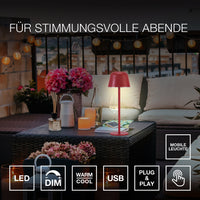 OSRAM ENDURA STYLE TABLE Akku Tischlampe, 2,5W, 200lm, grau