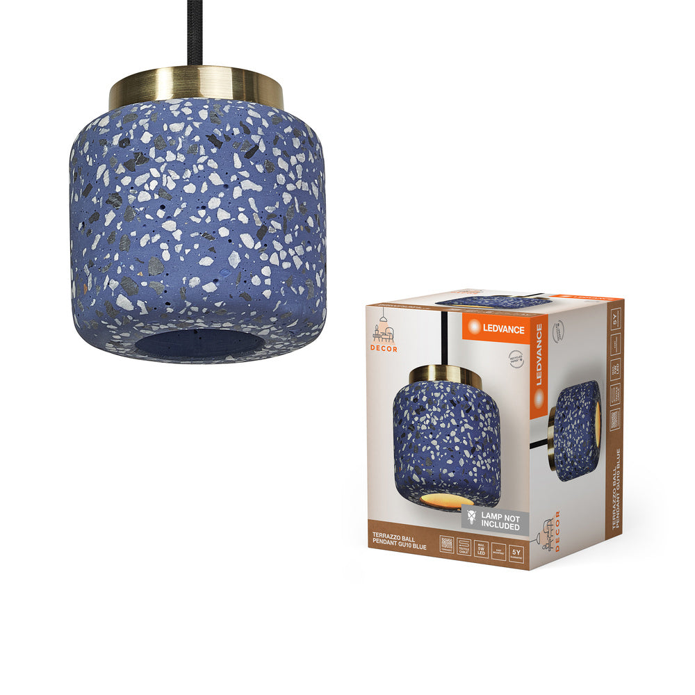 Decor Terazzo Ball Pendant Pendelleuchte 1XGU10 Blue