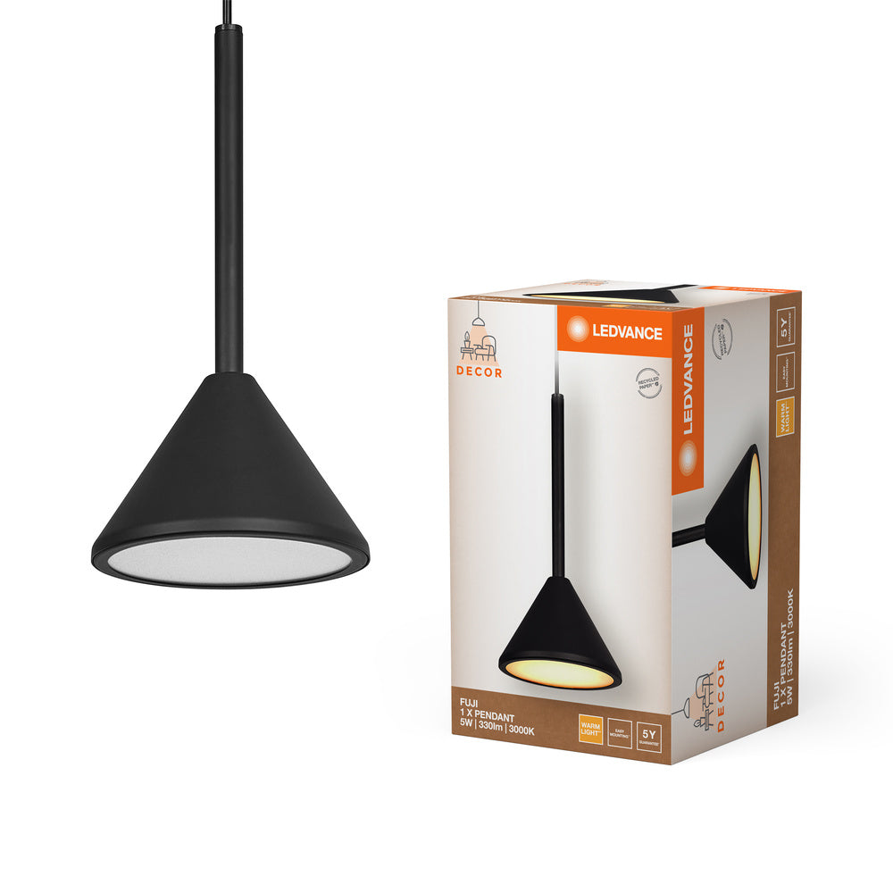 Decor Fuji 1XPendant Pendelleuchte 5W 930 Black