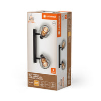 LEDVANCE Decor Spot Firefly Deckenleuchte, OSRAM Lampe inklusive, schwarz, 2 x 2.8W, E14