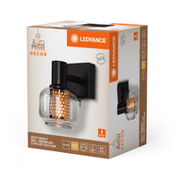 LEDVANCE Decor Spot Firefly Wandleuchte, OSRAM Lampe inklusive, schwarz, 1 x 2.8W, E14