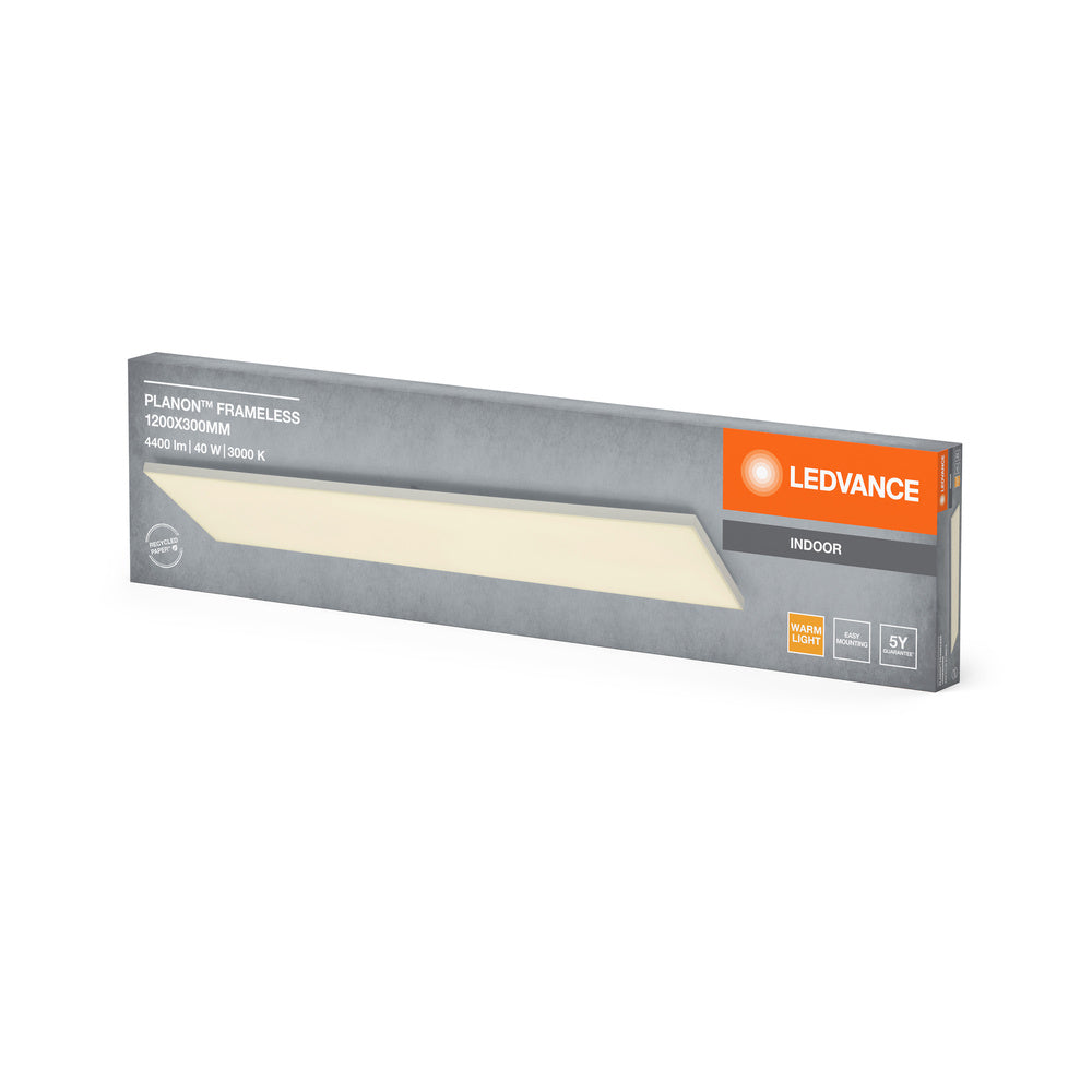 LEDVANCE Planon Frameless LED Deckenleuchte, Warmweiß, 40W, 1200x300mm-LEDVANCE Shop