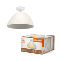 LEDVANCE Deckenleuchte Decor Camel Bell weiß aus Metall und Pappmaschee, E27, 375 mm Durchmesser, Leuchtenschirm aus recyceltem Material, langlebig durch austauschbare Lichtquelle, einfache Montage