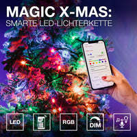 OSRAM Wifi SMART+ Lichterkette Weihnachtsbeleuchtung mit 200 LEDs, Magic RGB, dimmbar, 8,4W,  20m