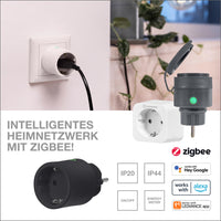 LEDANCE ZigBee SMART+ compact Plug smarte outdoor Steckdose, schwarz