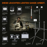 LEDVANCE WORKLIGHT VALUE 360° Mehrfachsteckdose Baustrahler 30W, 3700lm, 6500K-LEDVANCE Shop