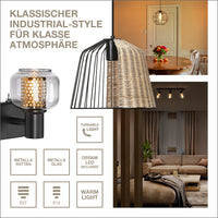 OSRAM DECOR Spot Firefly Wandleuchte, OSRAM Lampe inklusive, schwarz, 1 x 2.8W, E14