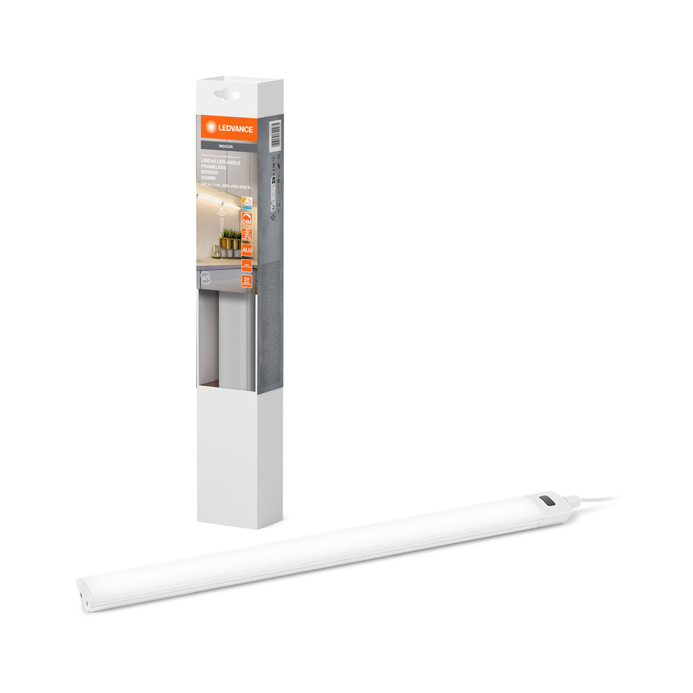 LEDVANCE LINEAR ANGLE FRAMELESS SENSOR Unterbauleuchte 35cm CCT DIM White, 320 lm, 3000…4000…6500 K, Warmweiß|Kaltweiß|Tageslicht-LEDVANCE Shop