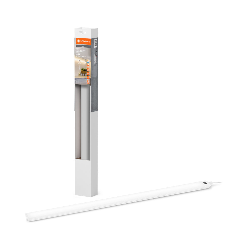 LEDVANCE LINEAR ANGLE FRAMELESS SENSOR Unterbauleuchte 55cm CCT DIM White, 480 lm, 3000…4000…6500 K, Warmweiß|Kaltweiß|Tageslicht-LEDVANCE Shop