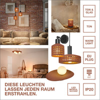 Decor Clay Windows Table Tischleuchte 1XE27 Brown