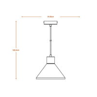 LEDVANCE DECOR Concrete Wood Beton Pendelleuchte, E27, 220 mm, inkl. Leuchtmittel