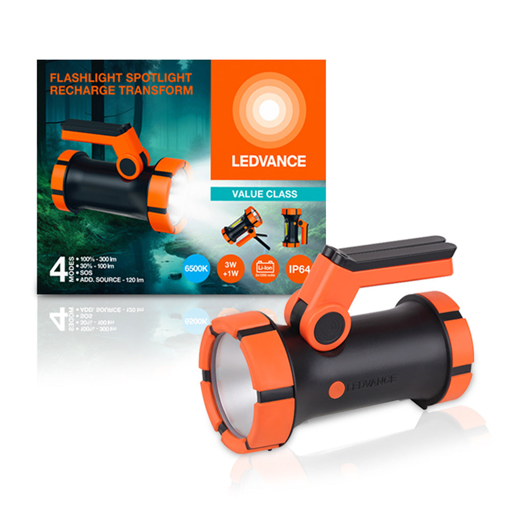 LEDVANCE FLASHLIGHT Spotlight Transform Taschenlampe, 300 lm, 6500 K, Kaltweiß-LEDVANCE Shop