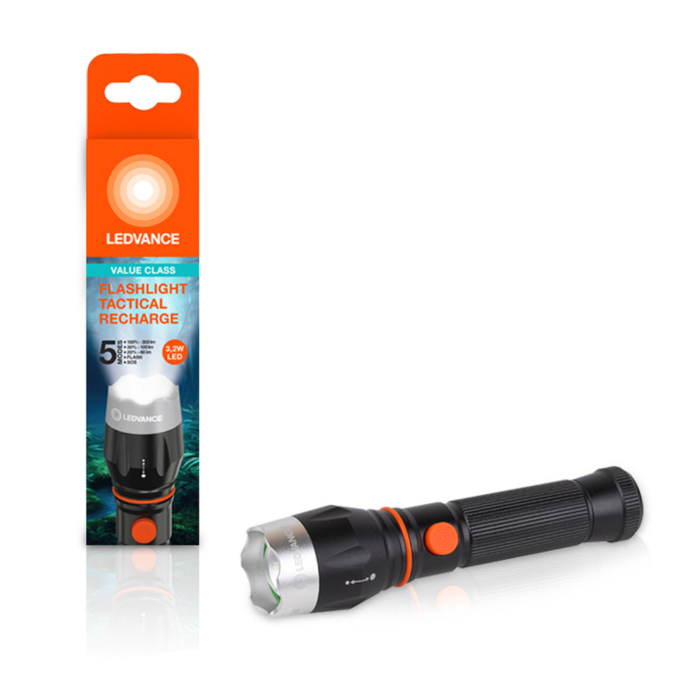 LEDVANCE FLASHLIGHT Tactical Taschenlampe, 300 lm, 6500 K, Kaltweiß-LEDVANCE Shop