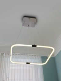 OSRAM DECOR Tetragon Pendelleuchte, 18W, 3000K, 2000lm, Warmweiß, Click DIM