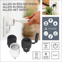 OSRAM Matter SMART+ Plug smarte indoor Steckdose, schwarz