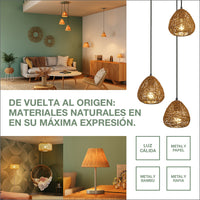 OSRAM DECOR Pendelleuchte Decor Raffia Plate grün, 3xE27