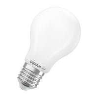 OSRAM LED LAMPS ENERGY CLASS A ENERGY EFFICIENCY FILAMENT CLASSIC A in A-Form, LED-Lampe, Bleifreies Glas, Matt, 5 W, 1055 lm, Kaltweiß, Energieeffizienzklasse: A
