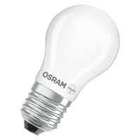 OSRAM LED CLASSIC P ENERGY EFFICIENCY A , LED-Lampe, Bleifreies Glas, Matt, 1,2 W, (ex 25 W), 255 lm, Warmweiß, 2700 K, Energieeffizienzklasse: A, CRI 80