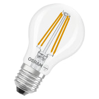 OSRAM LED LAMPS ENERGY CLASS A ENERGY EFFICIENCY FILAMENT CLASSIC A in A-Form, LED-Lampe, Bleifreies Glas, Klar, 2,2 W, 470 lm, Warmweiß, Energieeffizienzklasse: A