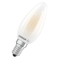 OSRAM LED CLASSIC B ENERGY EFFICIENCY A in B-Form, LED-Lampe, Bleifreies Glas, Matt, 3,8 W, (ex 60 W), 806 lm, Warmweiß, 2700 K, Energieeffizienzklasse: A, CRI 80