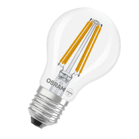 OSRAM LED LAMPS ENERGY CLASS A ENERGY EFFICIENCY FILAMENT CLASSIC A in A-Form, LED-Lampe, Bleifreies Glas, Klar, 7,2 W, 1521 lm, Kaltweiß, Energieeffizienzklasse: A, 2er
