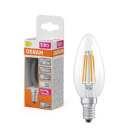 OSRAM Retrofit Classic B LED Lampe Kerzenform matt dimmbar (ex 40W) 5W / 4000K Kaltweiß E14
