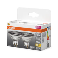 OSRAM Star LED Reflektorlampe für GU5.3-Sockel, klares Glas ,Warmweiß (2700K), 345 Lumen, Ersatz für herkömmliche 35W-Leuchtmittel, nicht dimmbar, 2-er Pack