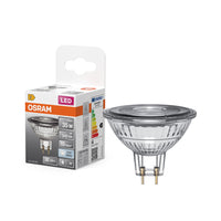 OSRAM  LED STAR MR16 12V LED Reflektorlampe mit GU5.3 Sockel, Kaltweiss (4000K), Glas Spot, 3,80W, Ersatz für 35W-Reflektorlampe