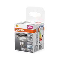 OSRAM  LED STAR MR16 12V LED Reflektorlampe mit GU5.3 Sockel, Kaltweiss (4000K), Glas Spot, 3,80W, Ersatz für 35W-Reflektorlampe