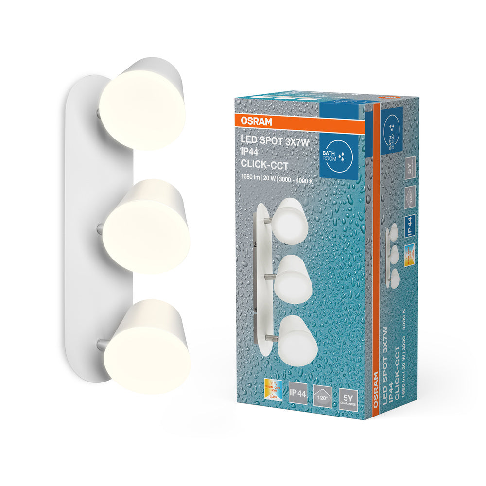OSRAM LED Spot LED Deckenleuchte 3x 7W 3000-4000K