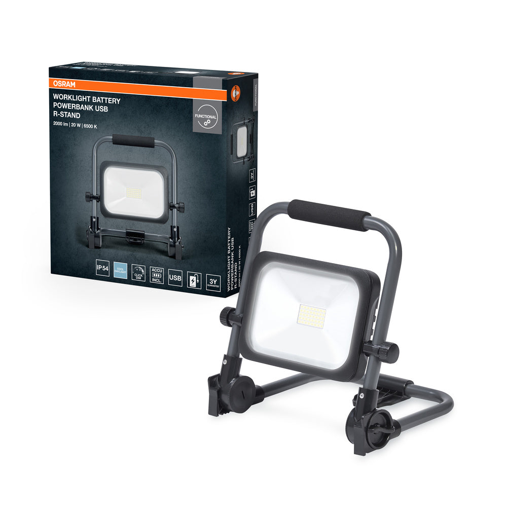 OSRAM WORKLIGHTS VALUE BATTERY, USB, Baustrahler 20W, 2000lm, 6500K