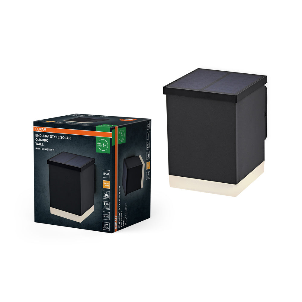 OSRAM ENDURA STYLE SOLAR QUADRO WALL Außenwandleuchte, 0,5W, 50lm