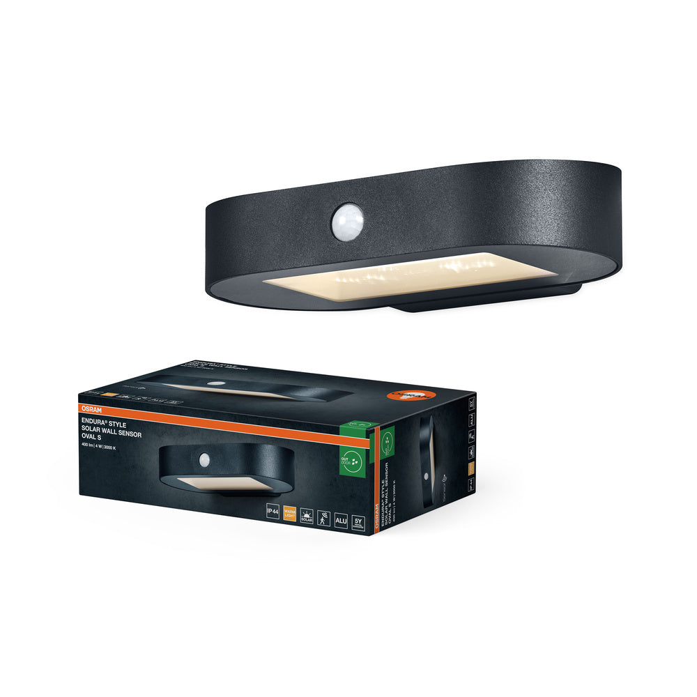 OSRAM ENDURA Style Kleine Solar-Wandleuchte, Sensor,3000K