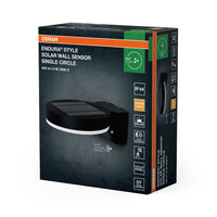OSRAM ENDURA® Style Single Circle Solar LED Wandleuchte mit Sensor 6W / 3000K Warmweiß