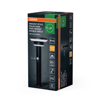 OSRAM ENDURA® Style Circle Double Solar Sockel LED Wegeleuchte mit Sensor 6W / 3000K Schwarz
