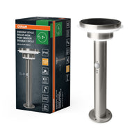 OSRAM ENDURA®  Style Solar LED Außenwandleuchte Edelstahl, Bewegungs- & Lichtsensor, IP44