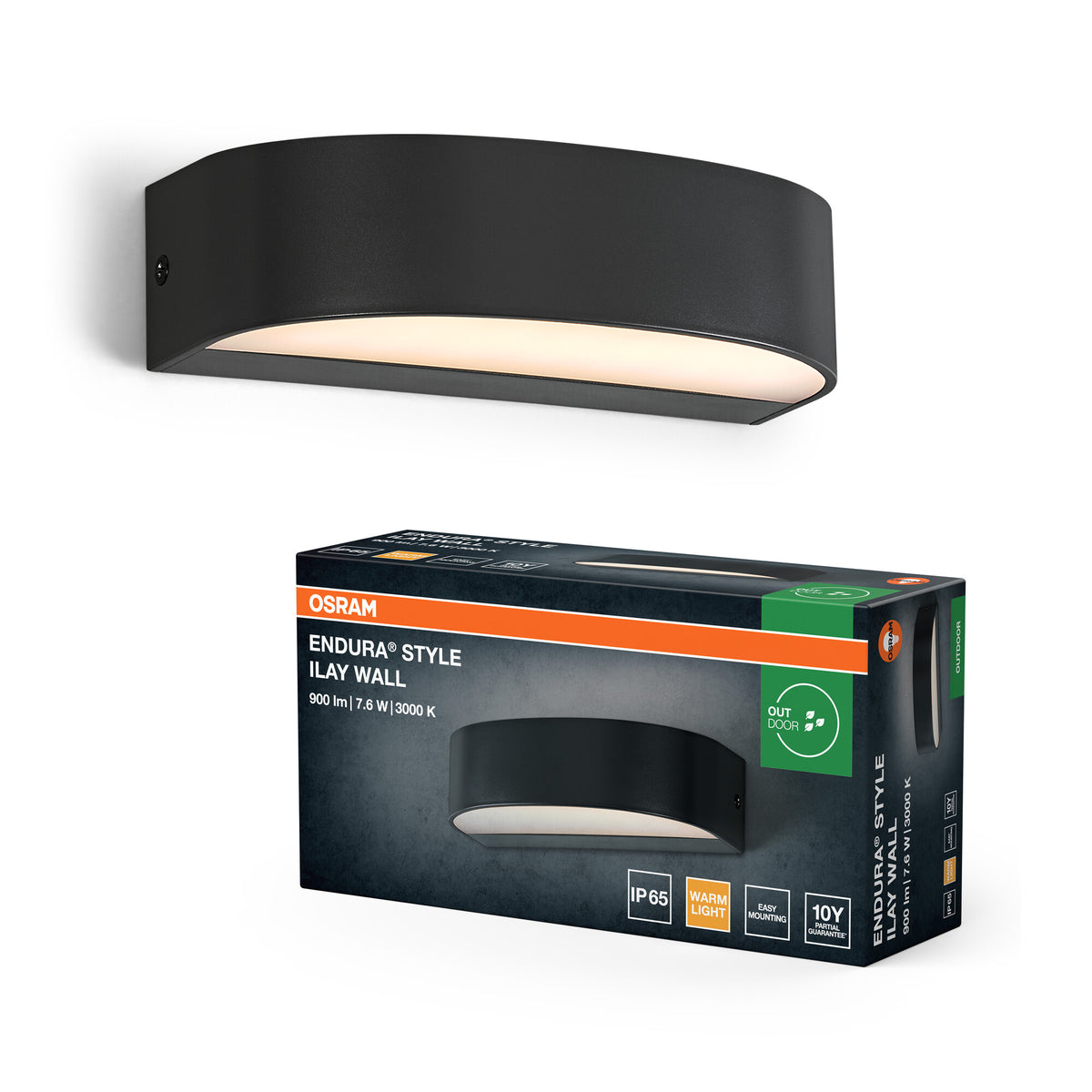 OSRAM ENDURA STYLE ILAY WALL Außenleuchte, 7,6W, 450lm